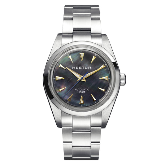 Domed Sapphire Crystal Automatic Mechanical Watches Miyota 9015, 36mm, BGW-9 Super Luminous, 150bar, Vintage Men‘s Watch, 316L Solid Stainless Steel Bracelet