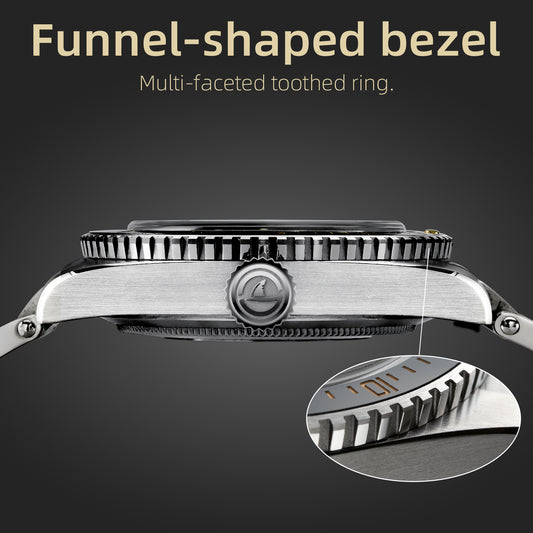 Sapphire Crystal Automatic Mechanical Watches NH35, 39mm, C3 Super Luminous, 20bar, Classic Men's Watch, 316L Stainless Steel Rivet Bracelet